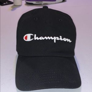 Champion logo black Hat adjustable fit